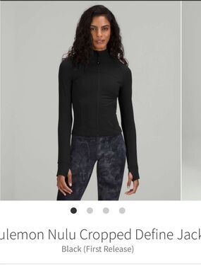 Lululemon Nulu Cropped Define
Jacket Black Sz 8